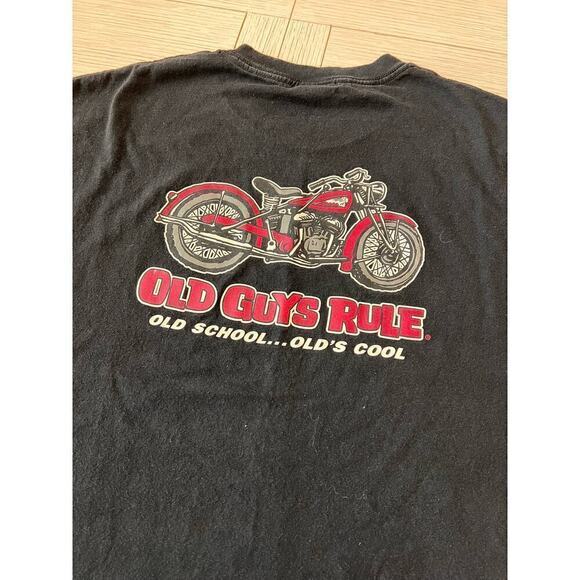Old Guys Rule black short sleeve motorcycle t shirt.  Old School…Old's Cool. 2XL - Picture 1 of 8
